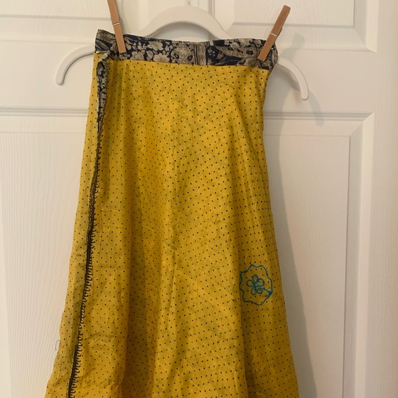 Vintage Reversible Sari Wrap Skirt - Picture 2 of 2
